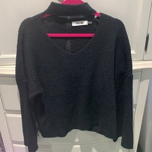 Black Choker Sweater